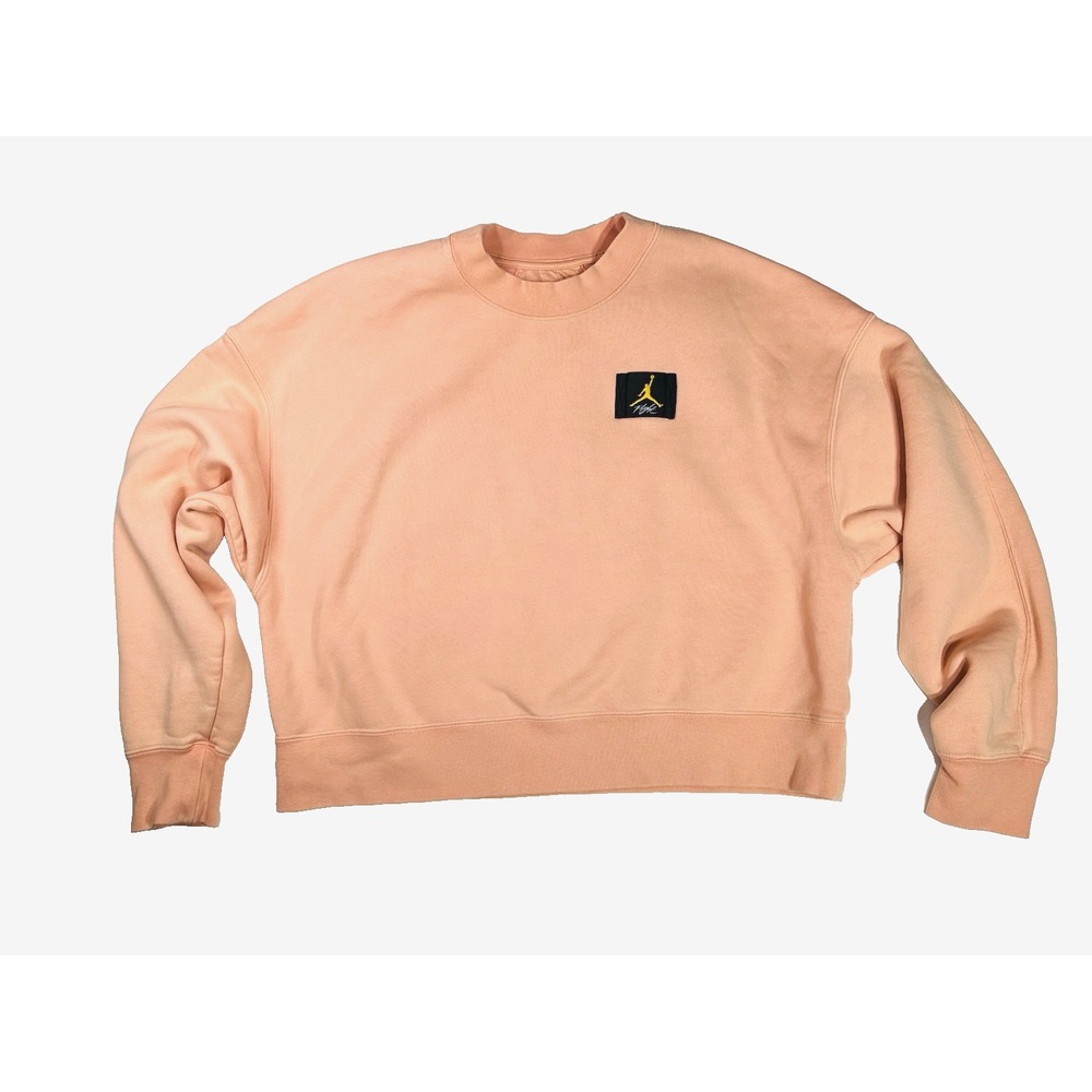 Air Jordan Crewneck Loose Fit Cropped Pink Women's Size M